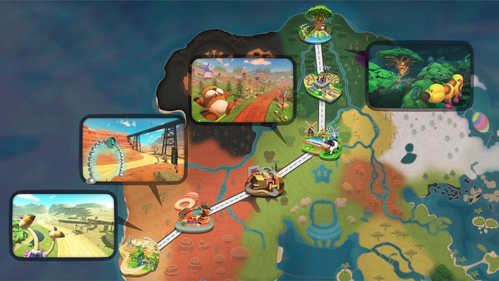 Checkpoints in Knockout Tour (Image via Nintendo)